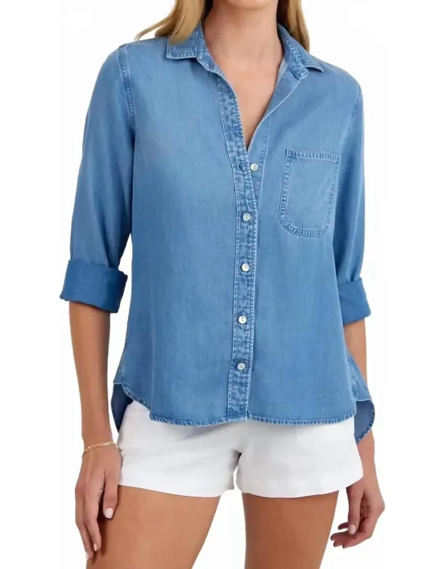 Split Back Button Down Shirt