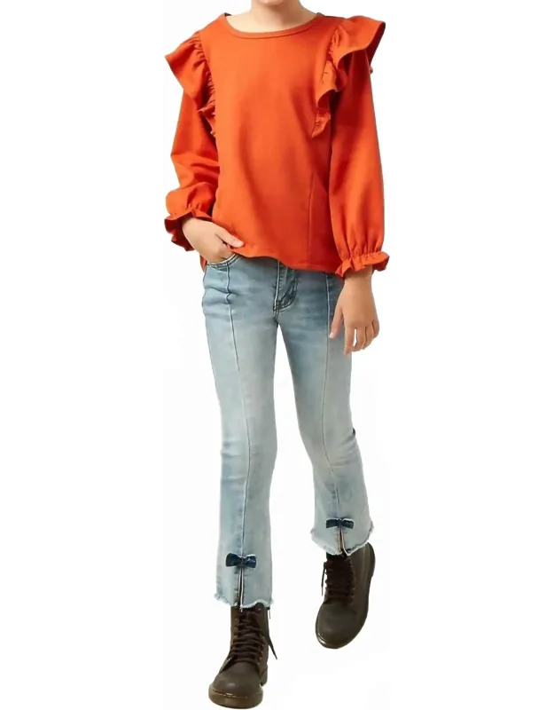 Ruffle Long Sleeve Top