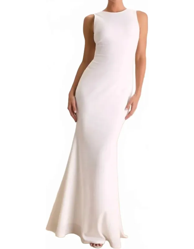 Backless Sleeveless Mermaid Maxi Dress