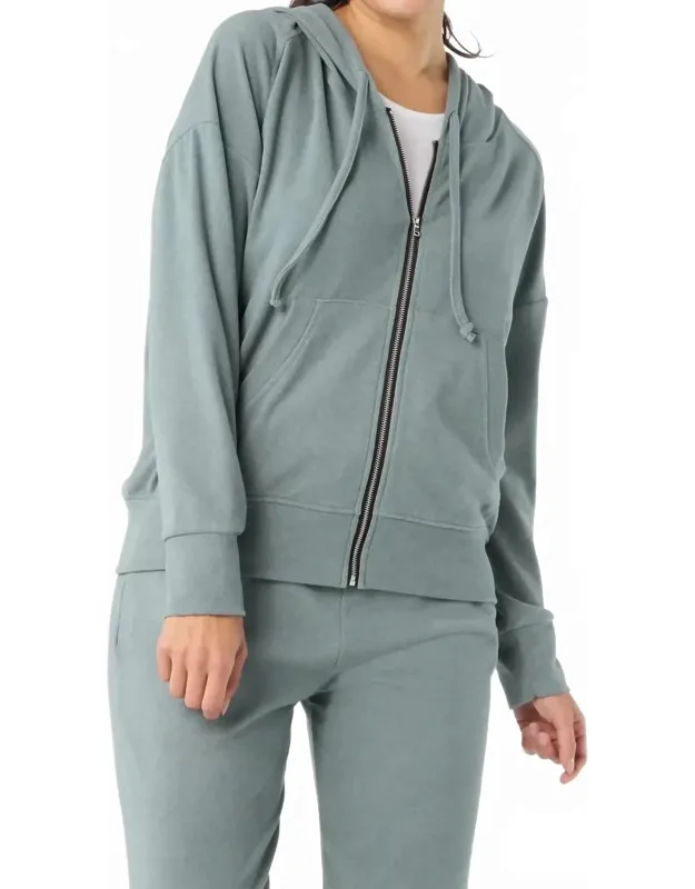 Weekend Brushed Long Sleeve Full Zip Hoodie