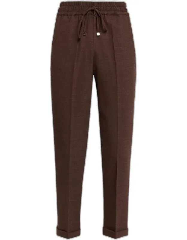 Wool-blend Crop Trousers