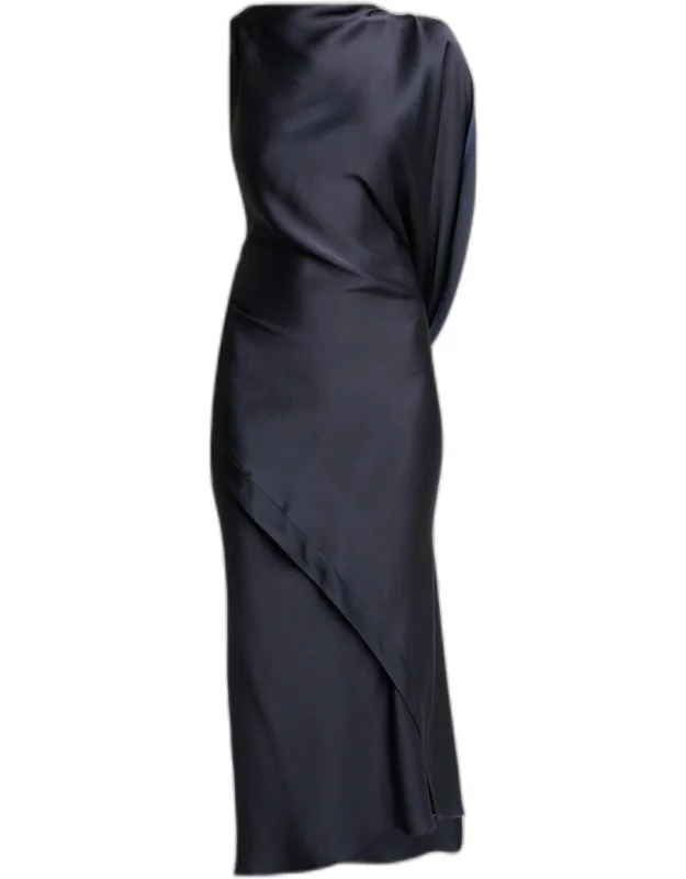 Asymmetric Midi Dress