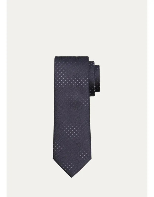 Micro-jacquard Tie, Silk Made In Italy
