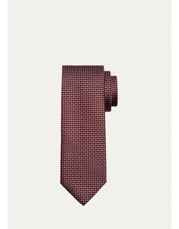 Micro-jacquard Silk Tie