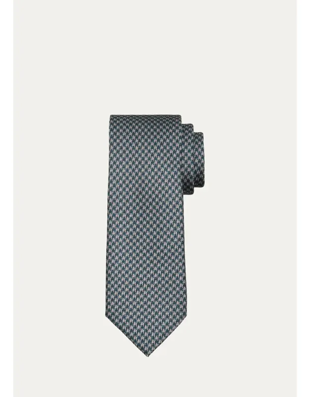 Silk Houndstooth Tie