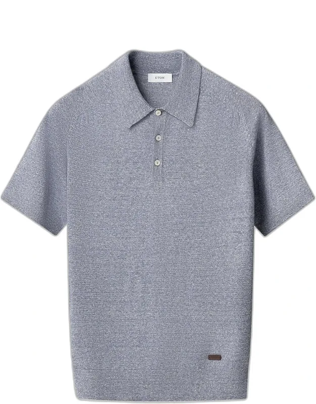 Linen-cotton Fine Knit Polo Shirt