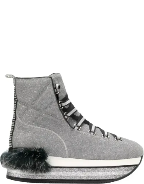 Maxi Rabbit Fur Ankle Boots
