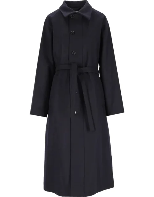 Belted Button-up Coat