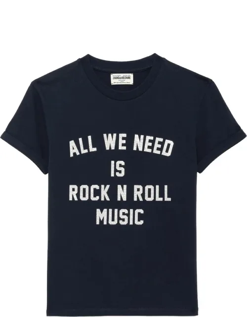Walk Strass-embellished Slogan-print T-shirt