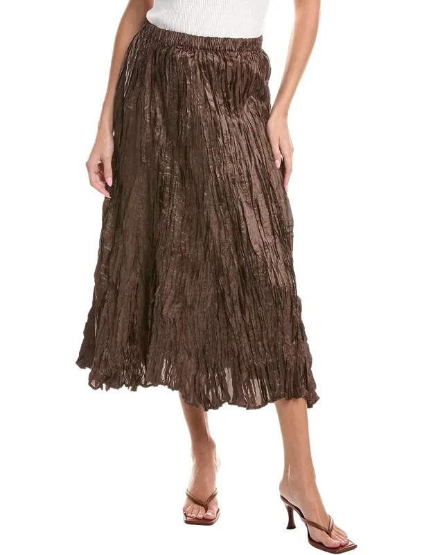 Crinkled Long Skirt