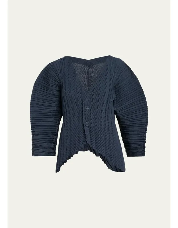 Sculptural V-neck Cardigan
