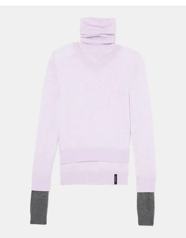 Layered Turtleneck Sweater