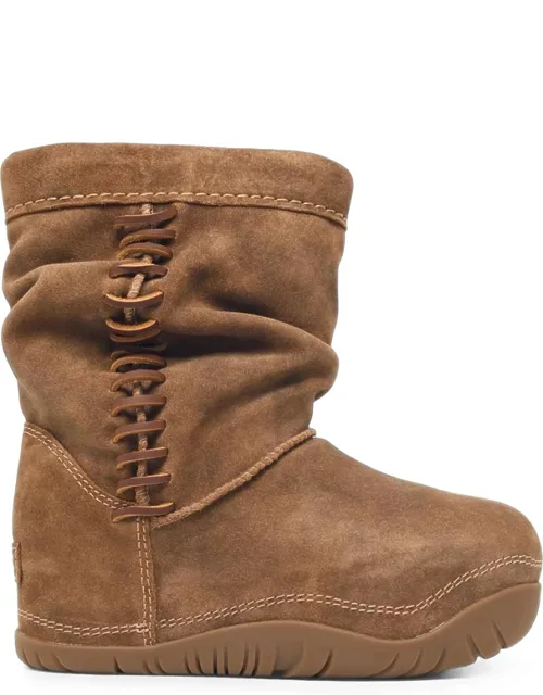 Lace-detail Leather Boots