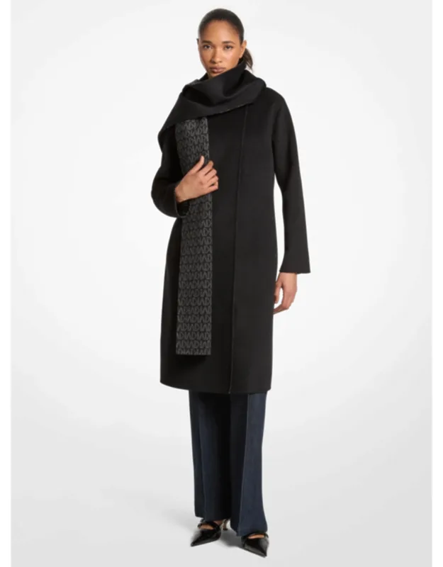 Wool Blend Wrap Coat