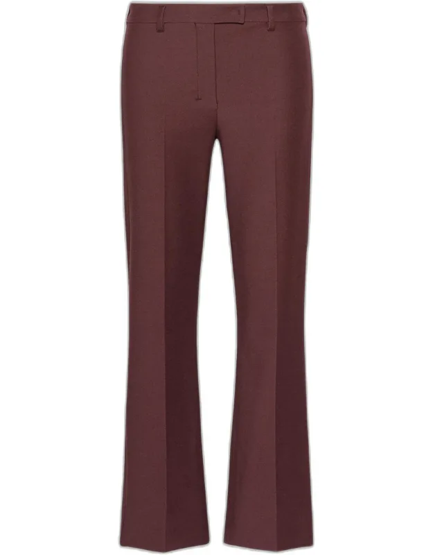 Cropped Stretch Cotton Trousers
