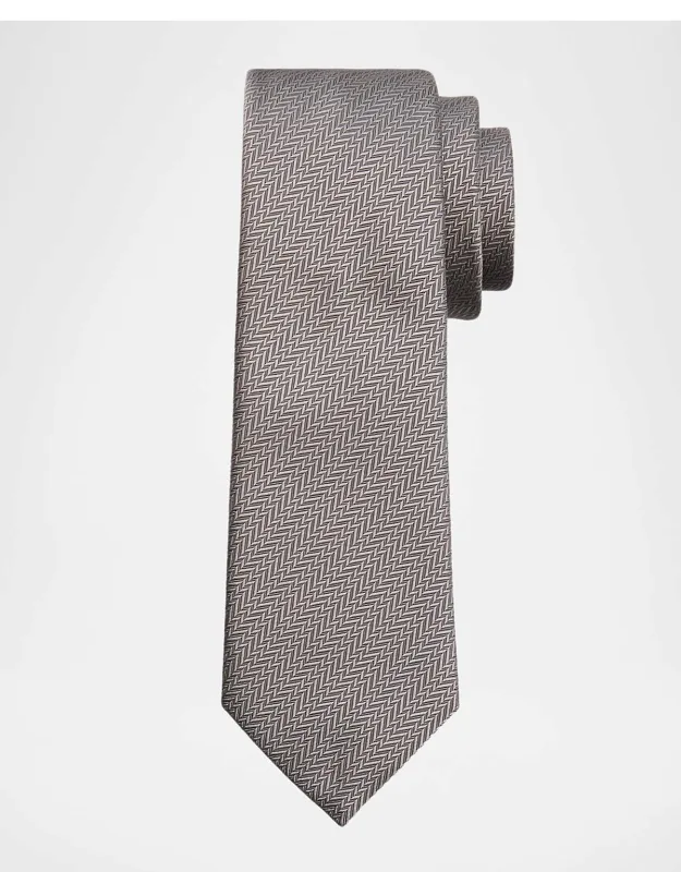 Chevron Jacquard Silk Tie