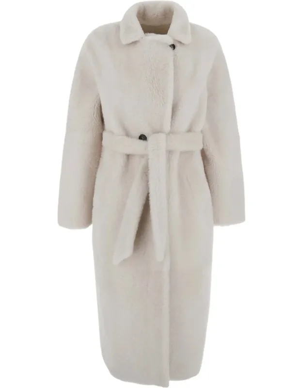 Shearling Belted Coat