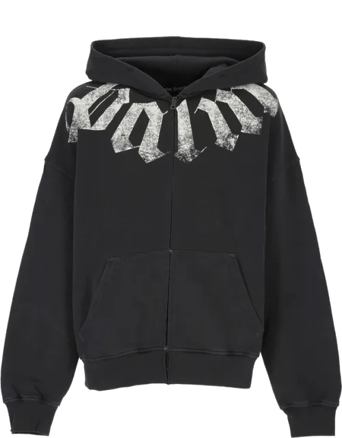 Logo-print Zip-up Hoodie