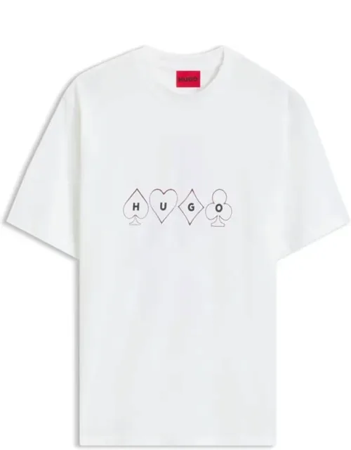Cotton-jersey T-shirt With Creative Artwork