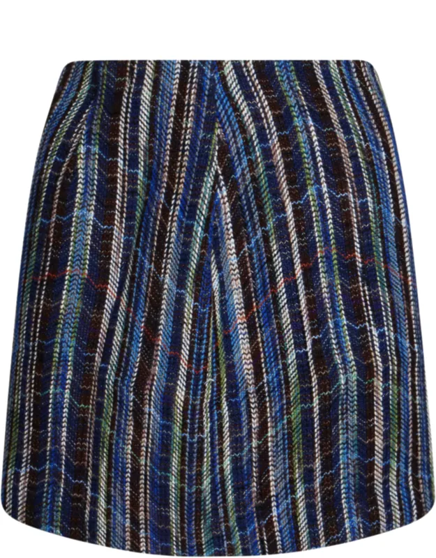 Chevron Textured Knit Mini Skirt
