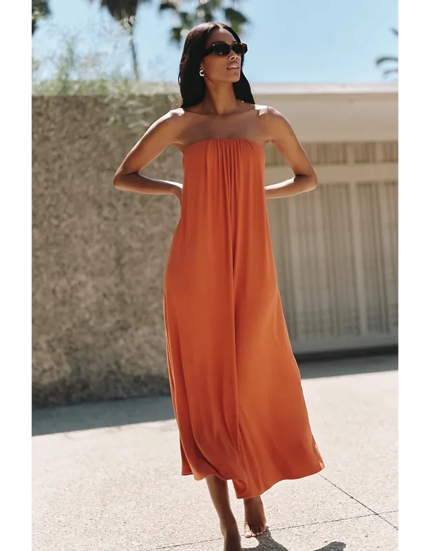 Strapless Midi Dress
