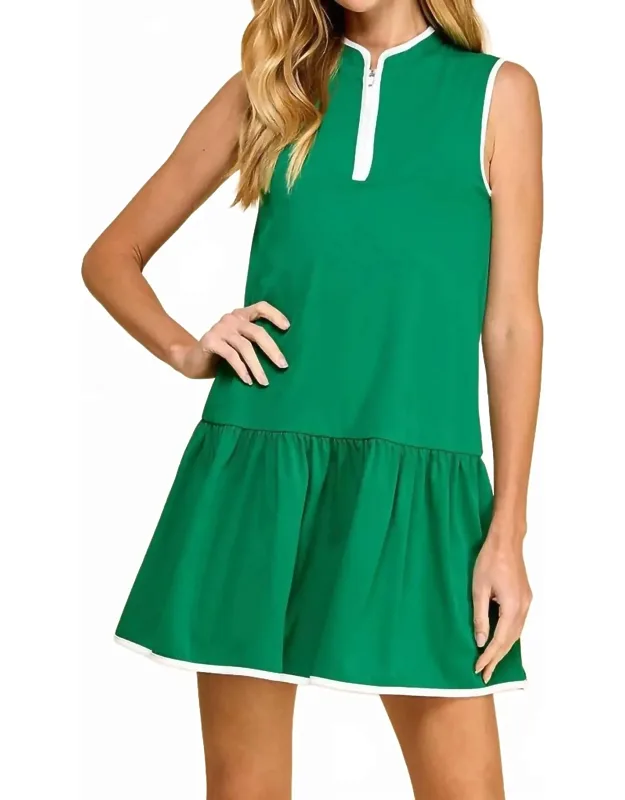 Athletic Front Quarter Zip Dress