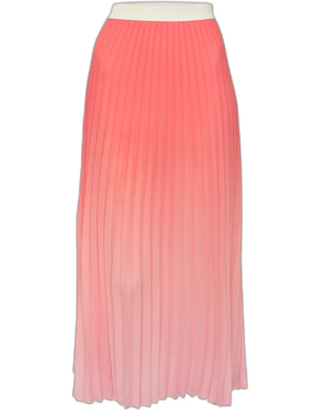 Rose Pleated Crepe Midi Skirt
