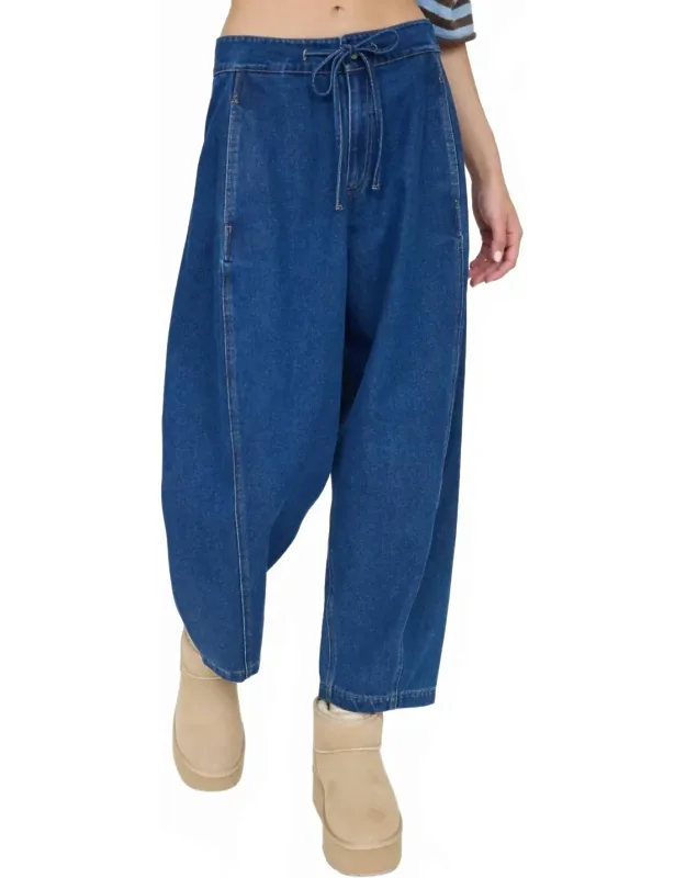 High Waist Front Tie Wide Leg Cropped Pants