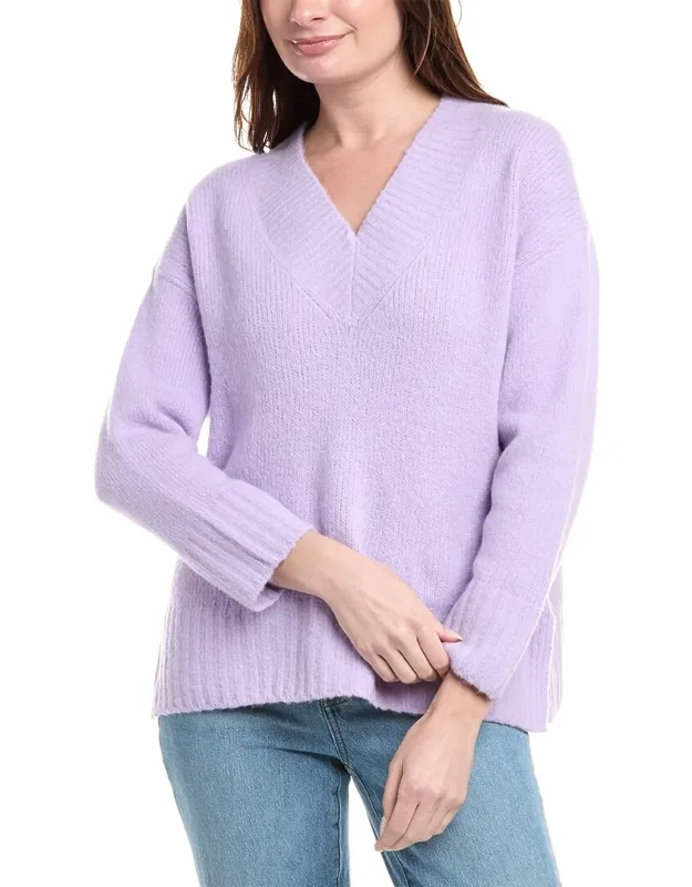 Wool & Alpaca-blend V-neck Sweater