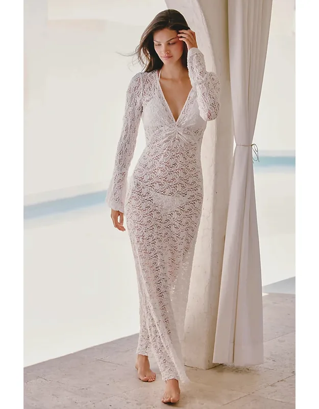 Lace Cover-up Maxi Dress