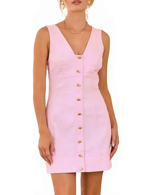 Chelsea Sleeveless Button-front Mini Dress