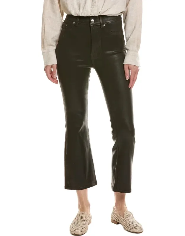 Cropped Coated Jeans