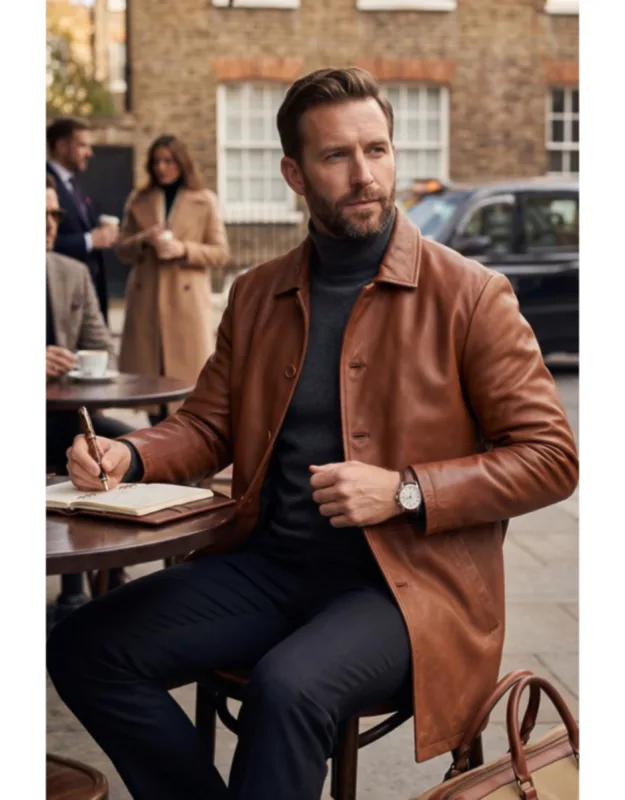 Long Collared Car Coat Jacket