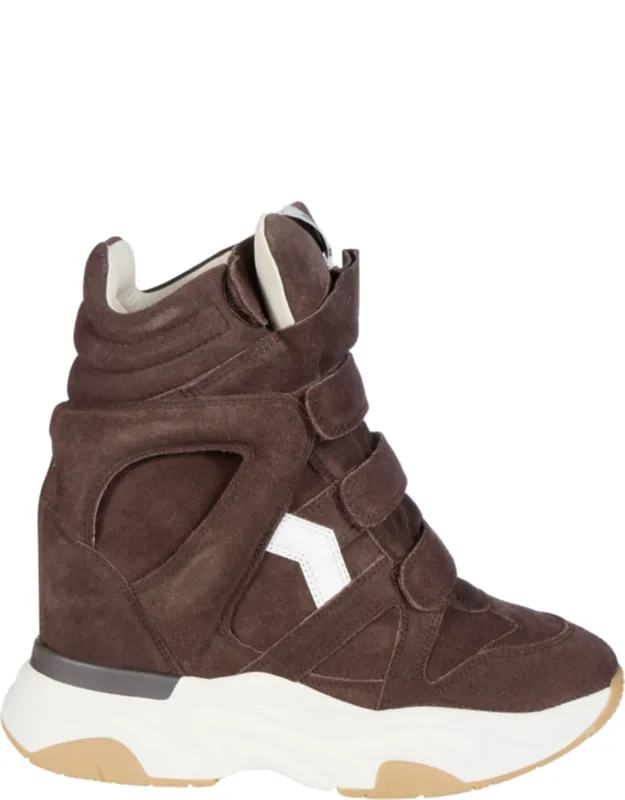 Chunky High-top Leather Sneakers