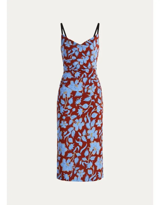 Floral-print Jersey Midi Slip Dress
