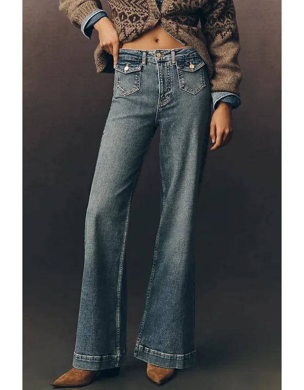 Pocket High-rise Flare Jeans