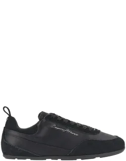 Satin And Suede Leather Sneakers