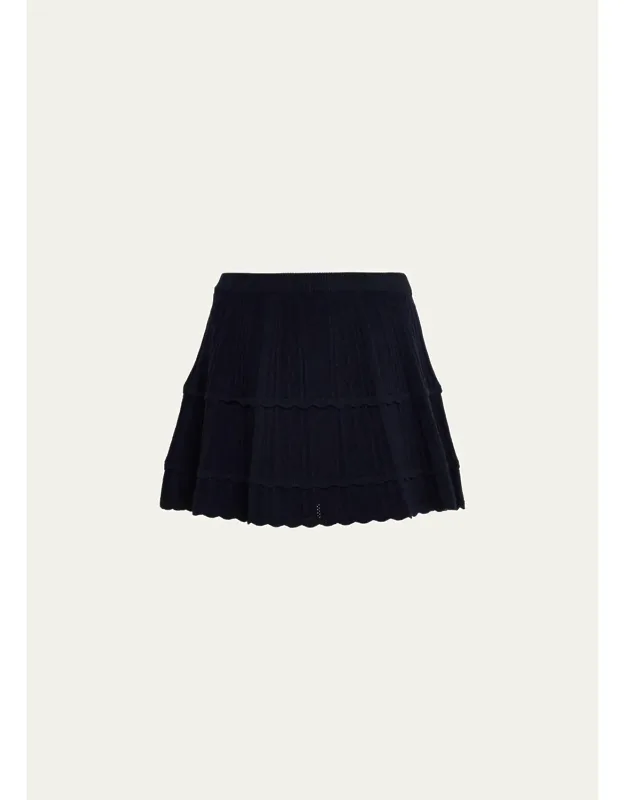 Cable-knit Mini Skirt