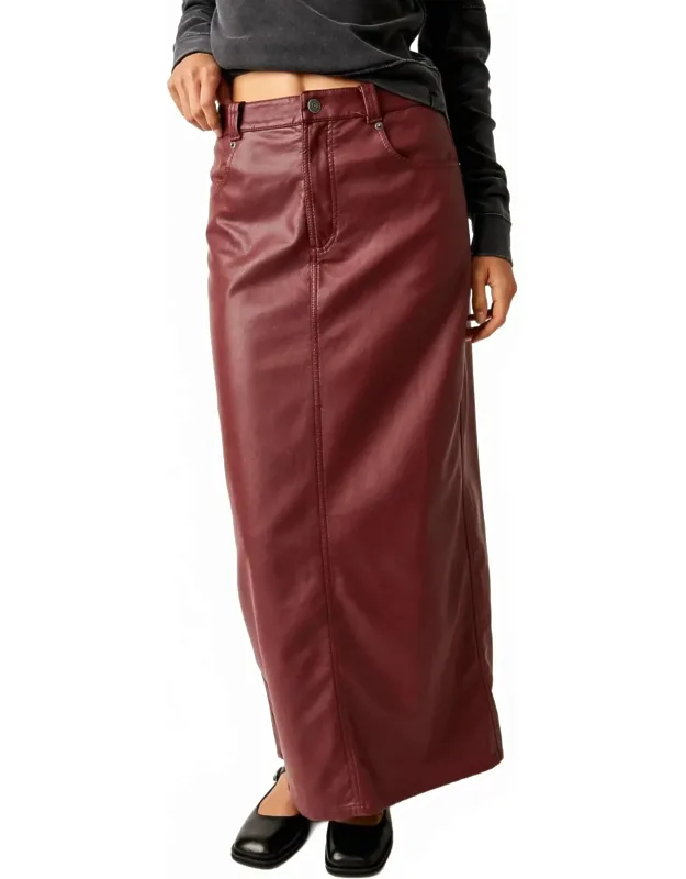 City Slicker Vegan Maxi Skirt
