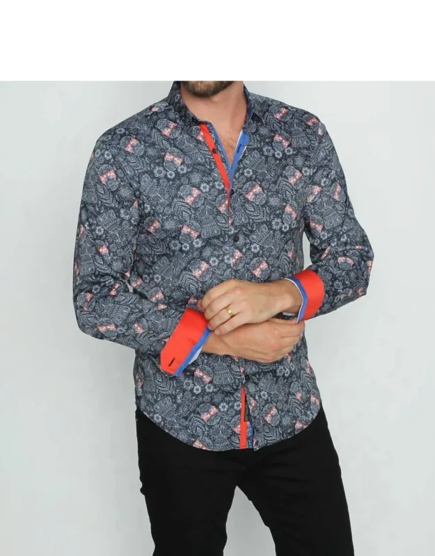 Radical Skull Button Down Shirt