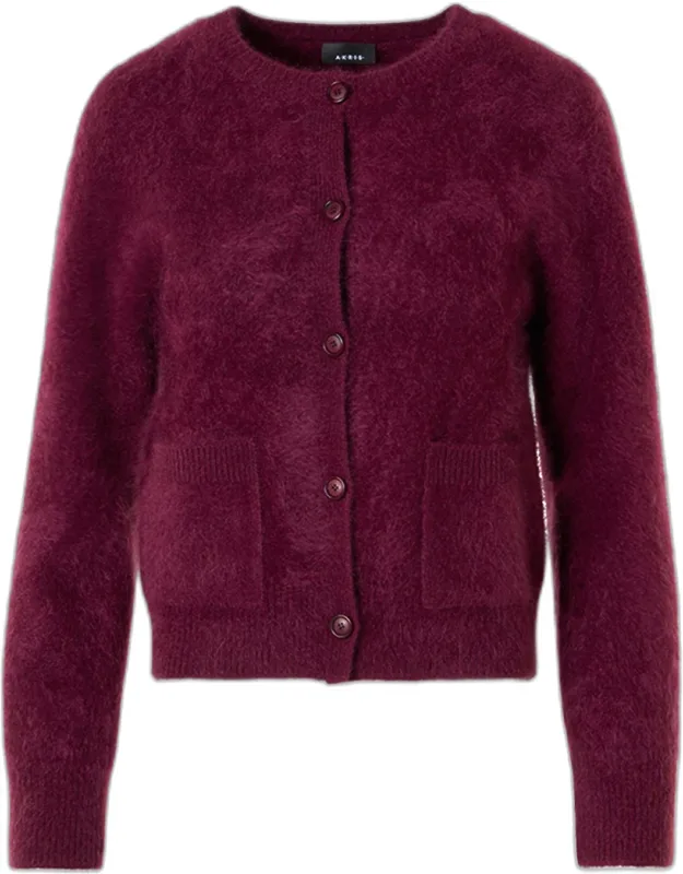 Brushed Cashmere Crewneck Cardigan