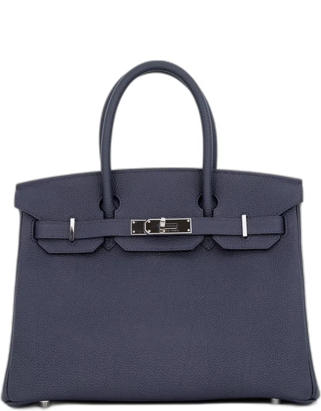 Birkin 30 Togo Calfskin Leather Top Handle Bag, Effortless Authority, Polished Palladium Hardware