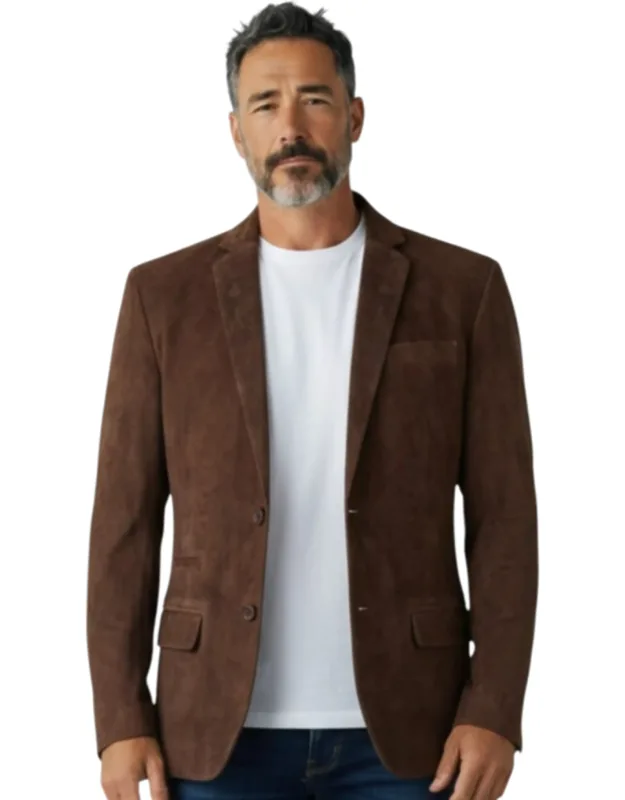 Italian Suede Blazer Jacket
