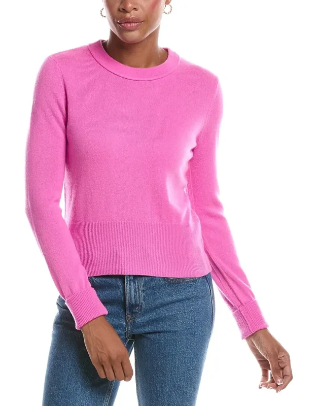 Contrast Side Seam Crewneck Sweater