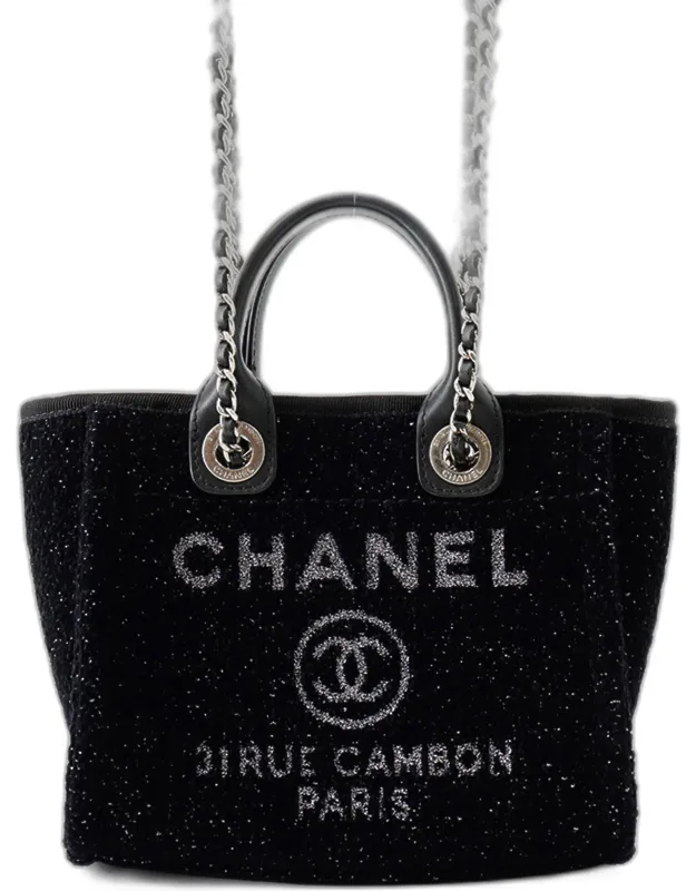 Deauville Mini Canvas Leather Top Handle Bag