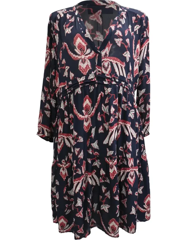 Calix Leaf-print Mini Dress