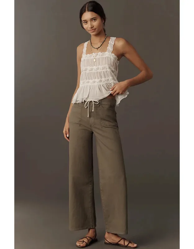 Tie-waist Wide-leg Jeans