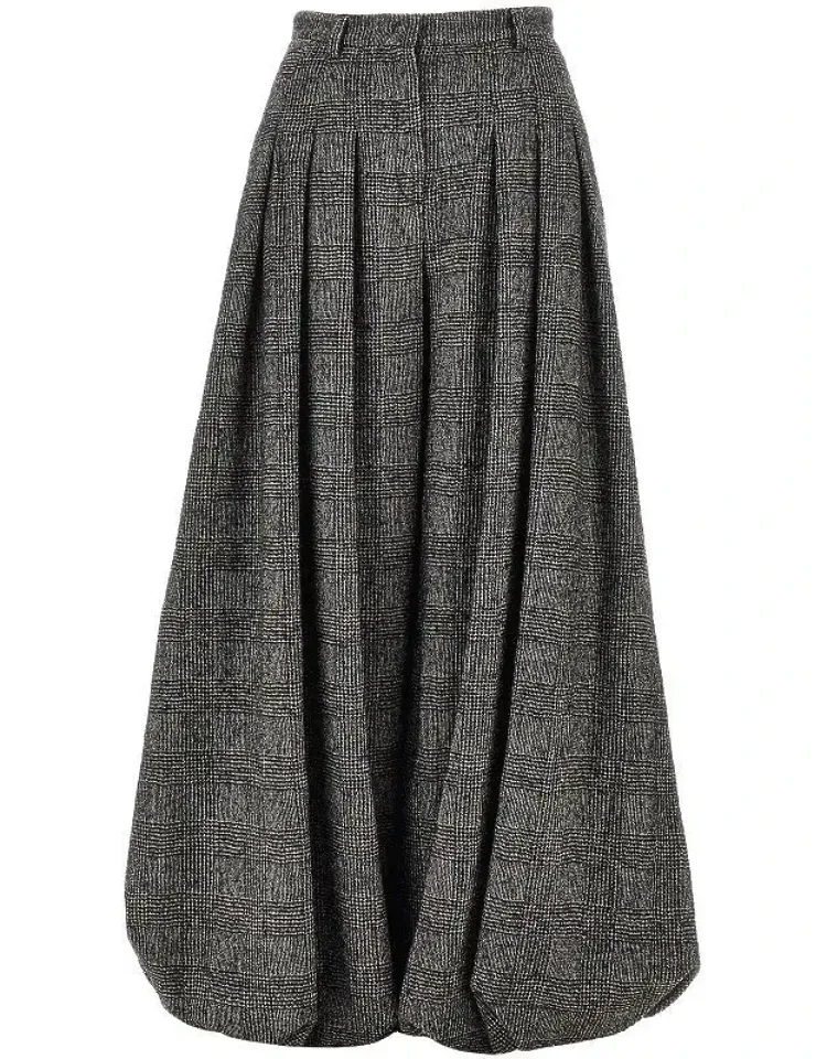 Prince Of Wales Wide-leg Pants