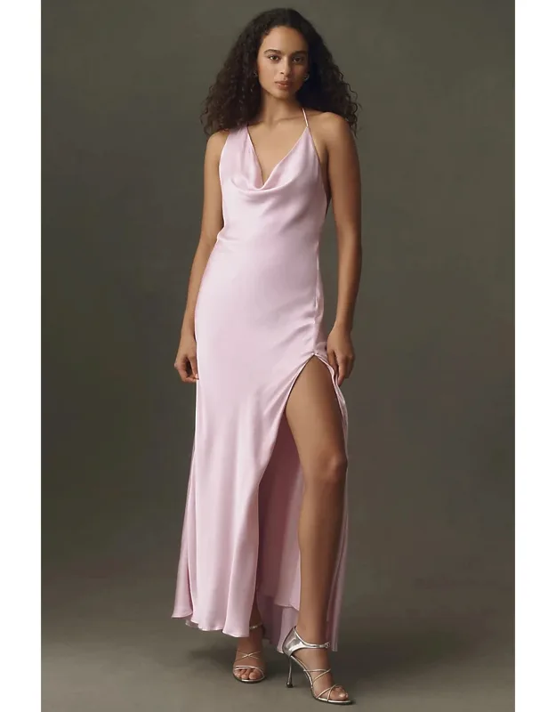 Satin Halter Dress