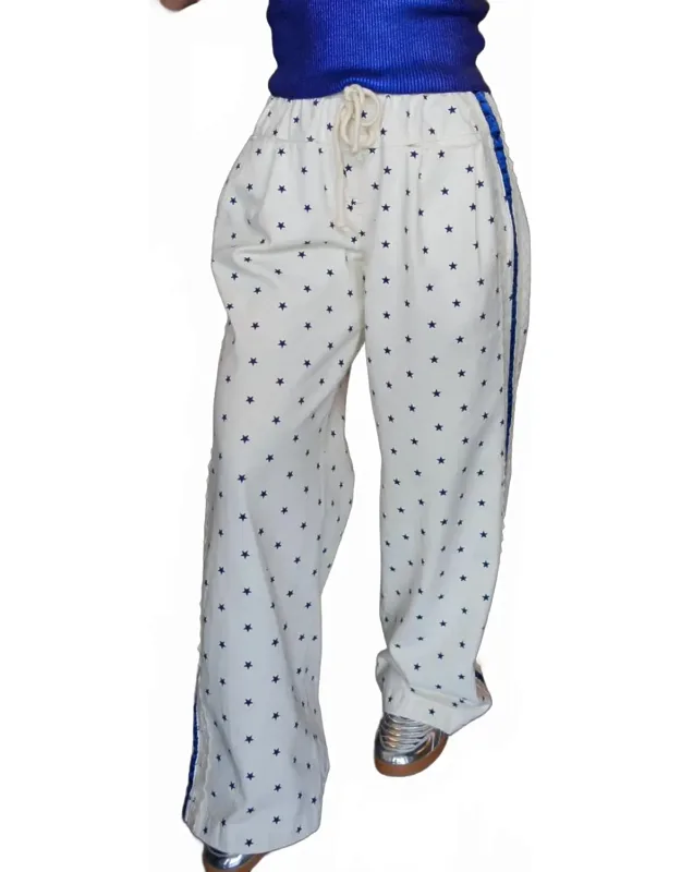 Starry Stripe Wide Leg Pants